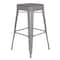 Flash Furniture 30" Silver Metal Stool-Gray Poly Seat CH-31320-30-SIL-PL2G-GG - alternate 3